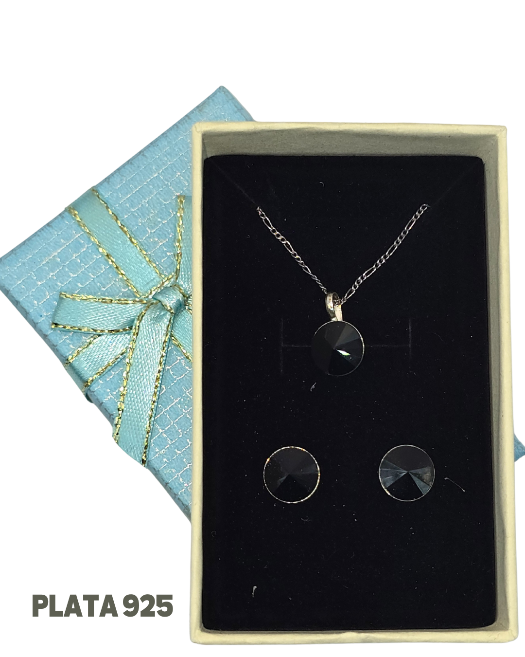 Set Collar y aros plata 925 + caja para regalo