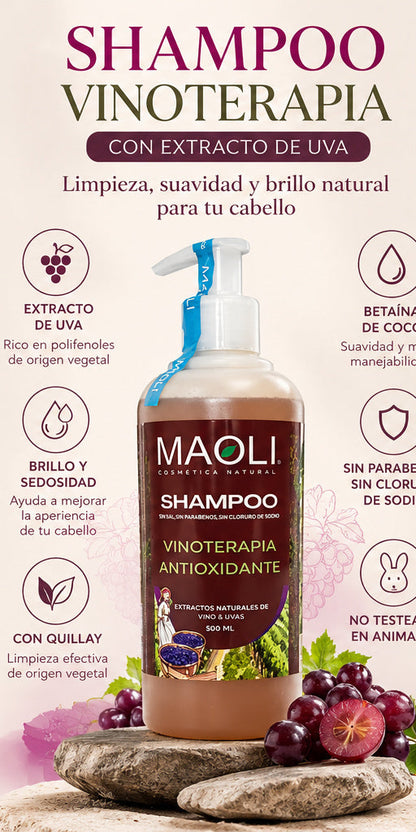 Shampoo Vinoterapia Maoli 500 ml - beneficios e ingredientes