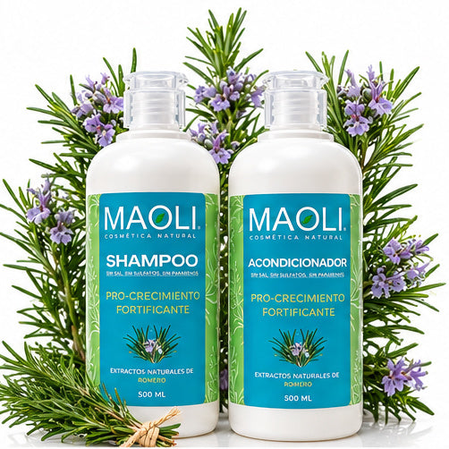 Pack Maoli Shampoo Acondicionador Romero Sin Sal 500ml C/u