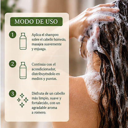 Pack Maoli Shampoo Acondicionador Romero Sin Sal 500ml C/u