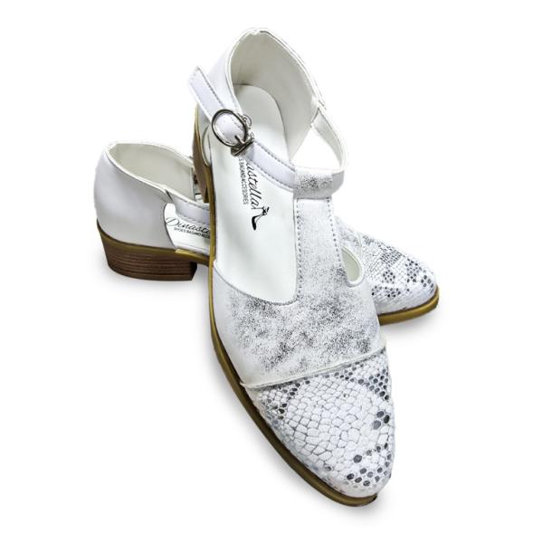 Sandalia Blanco Plata