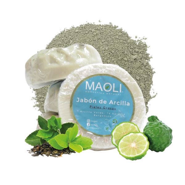 Jabón Arcilla Verde, Bergamota y Tea Tree 80grs